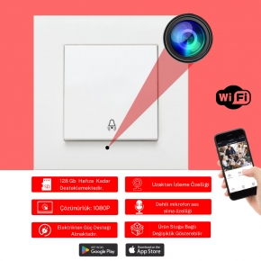 Beyaz Kap� Zili WiFi Gizli Kamera